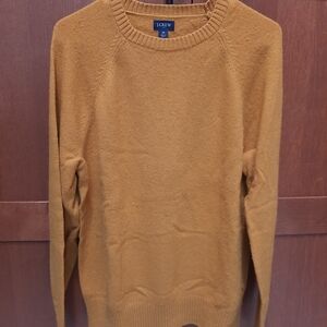 J. Crew Men's Mustard Yellow Crewneck Sweater M